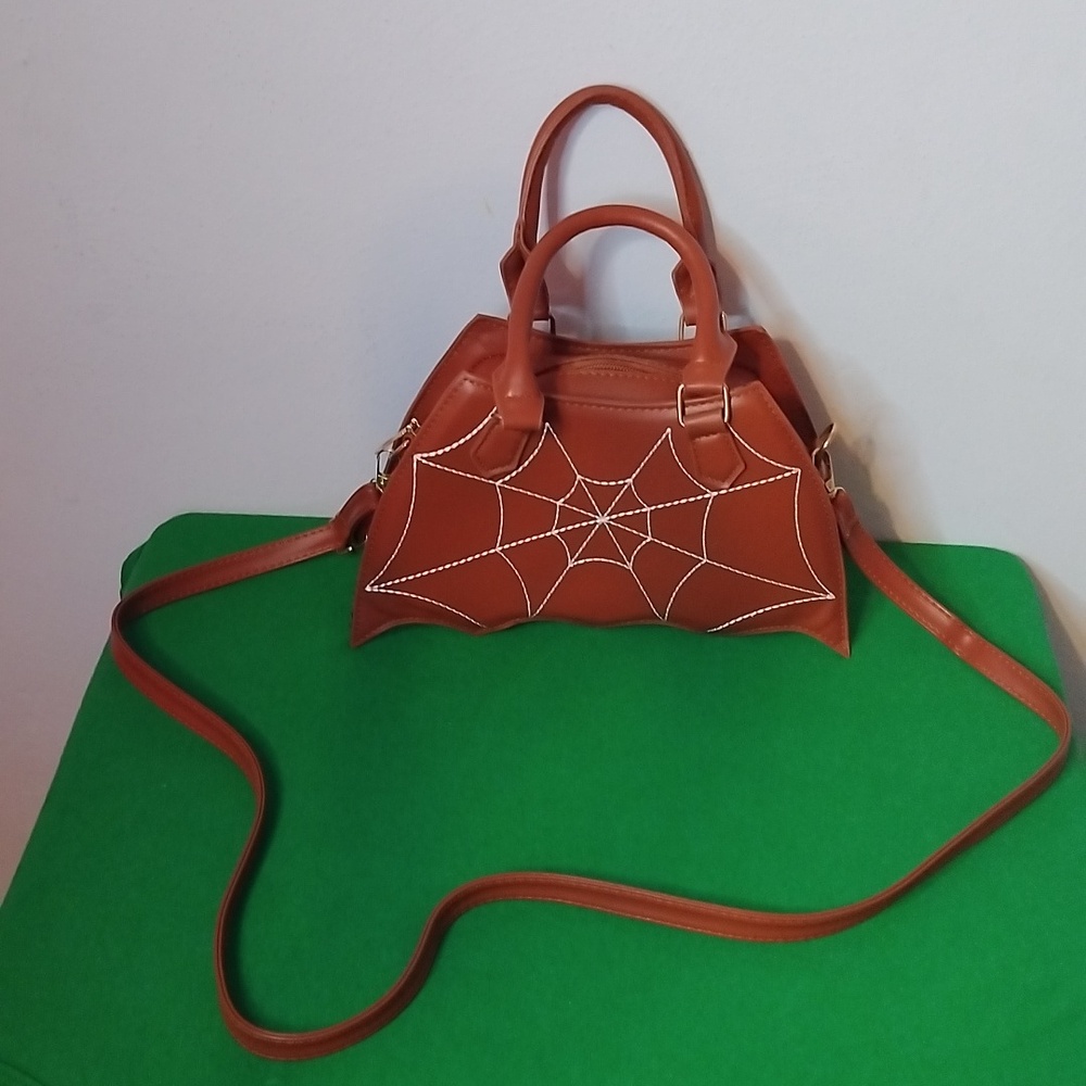 Brown Spider Web Purse
